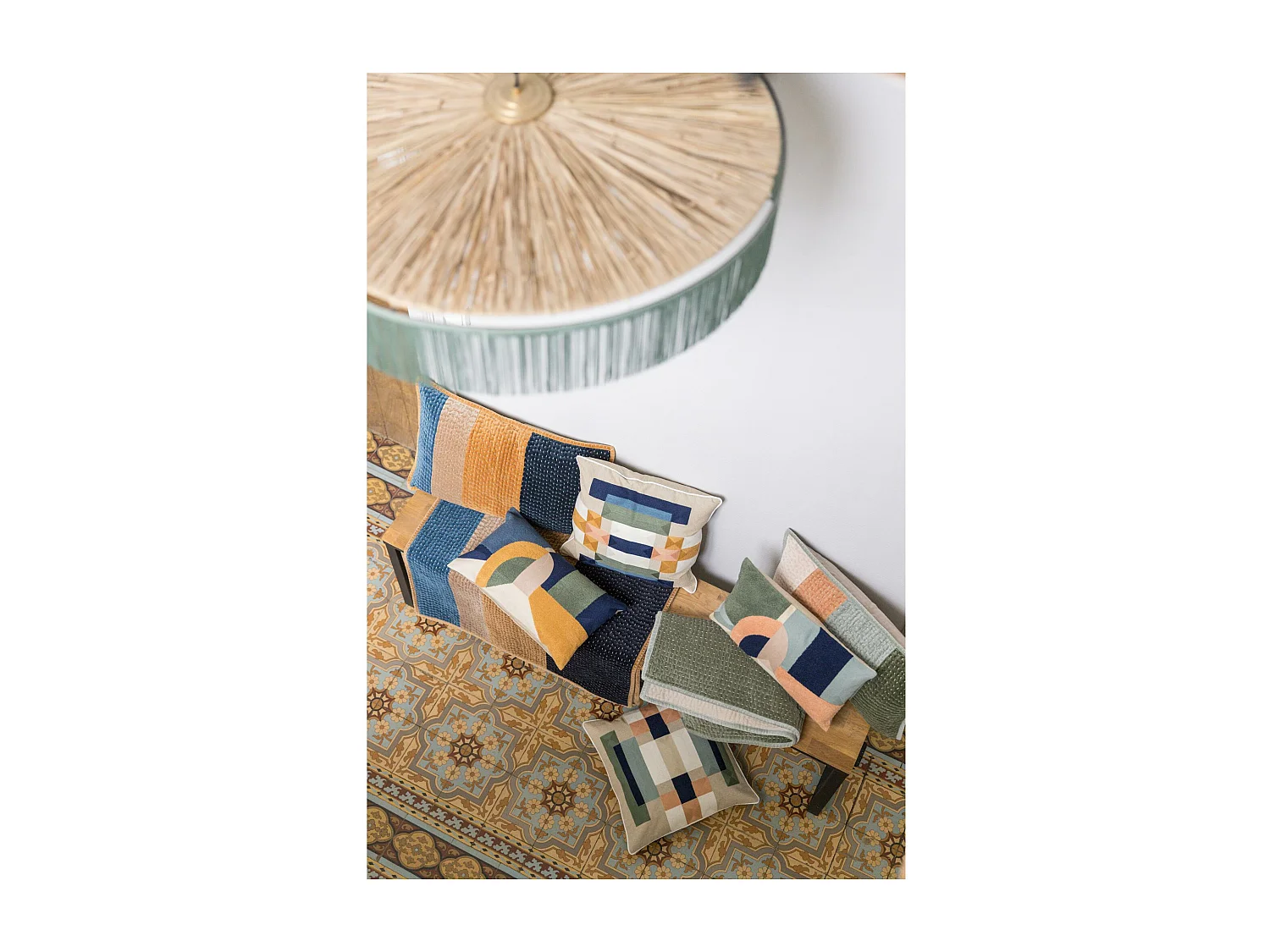 Dekbed Elise Patchs Kobalt 80 x 180 cm