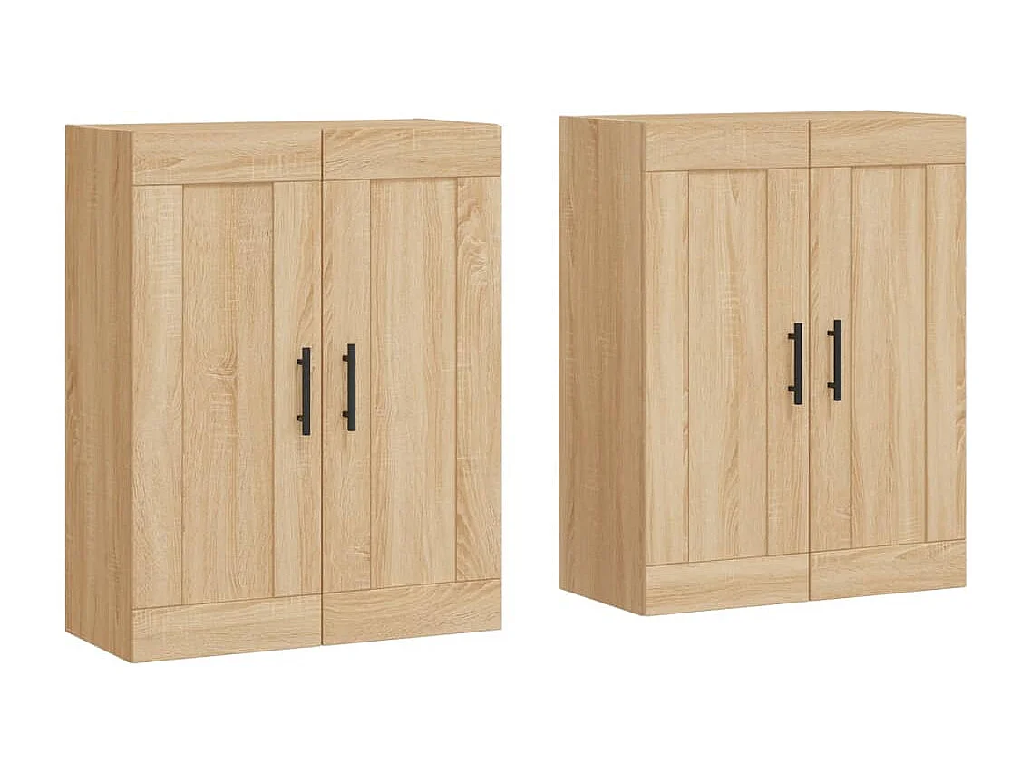 Armoires murales 2 pcs chêne sonoma bois d'ingénierie
