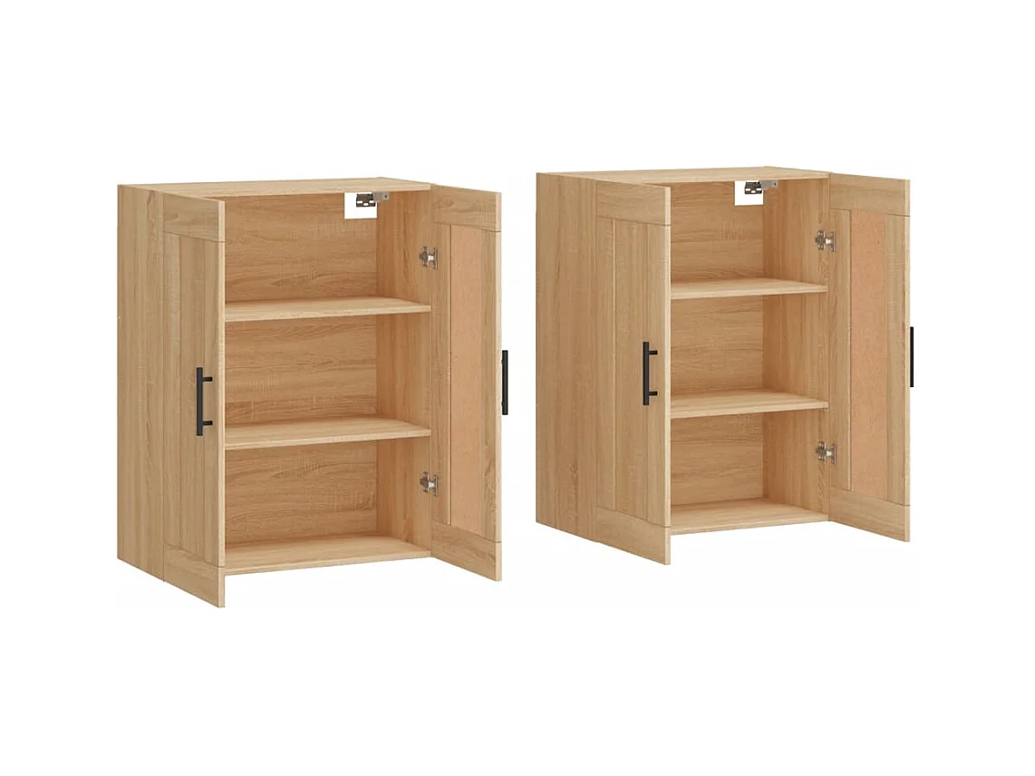 Armoires murales 2 pcs chêne sonoma bois d'ingénierie