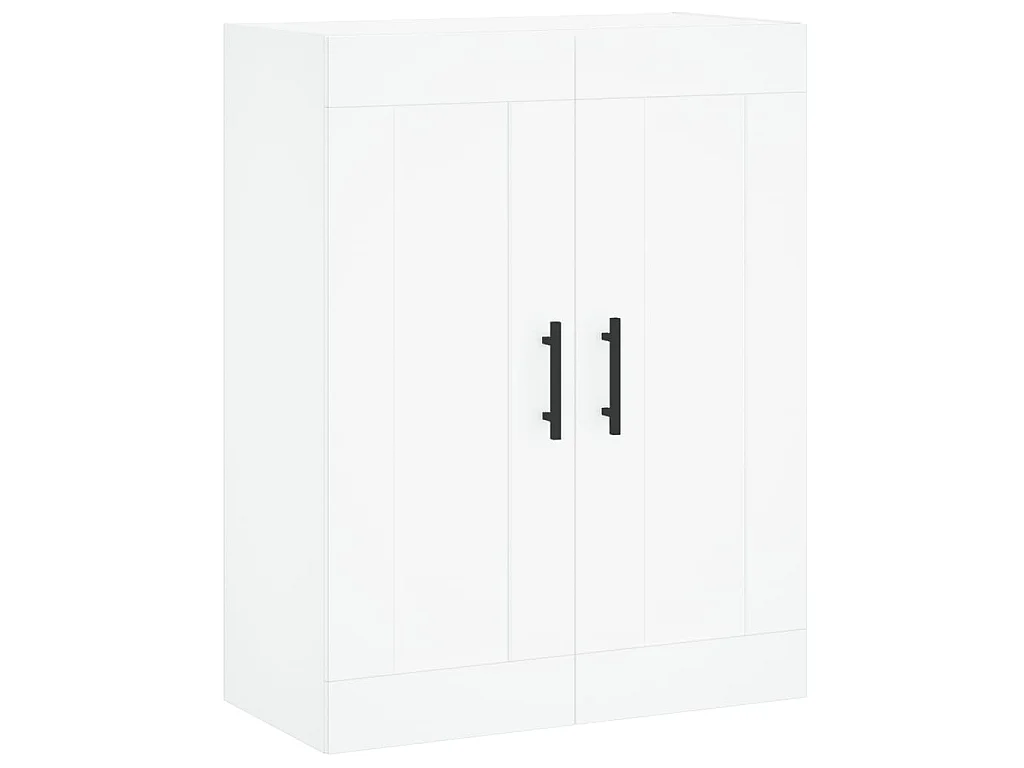 Armoires murales 2 pcs blanc bois d'ingénierie