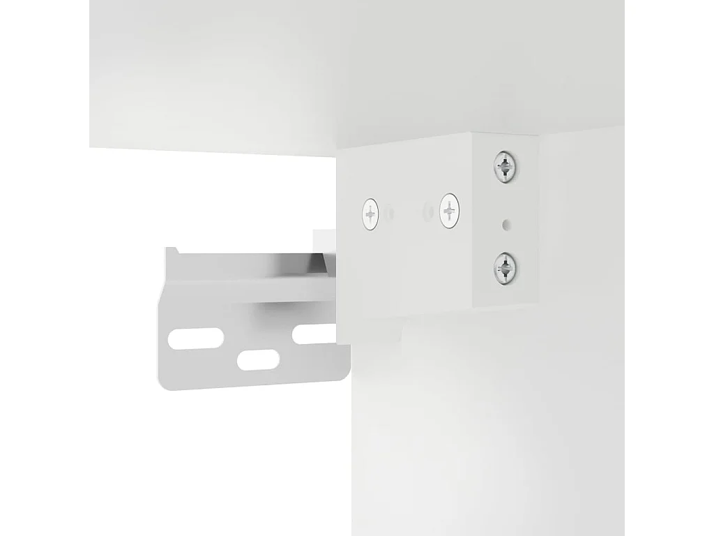 Armoires murales 2 pcs blanc bois d'ingénierie