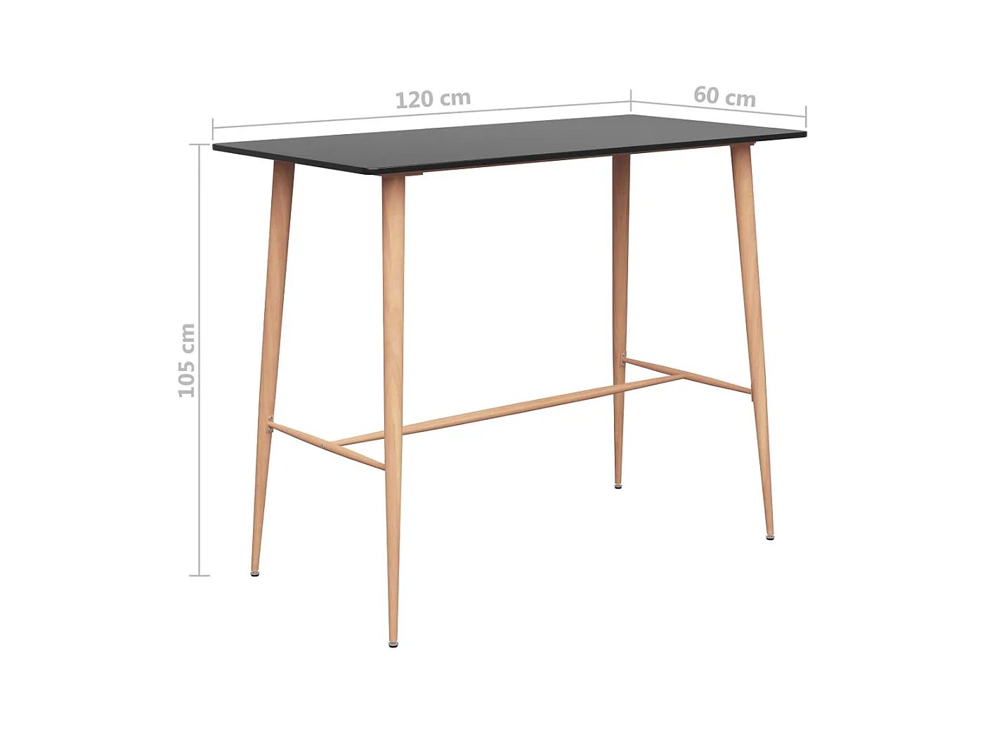 Ensemble de bar 7 pcs Noir et gris