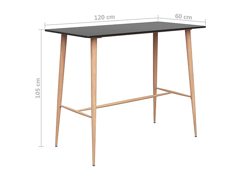 7-tlg. Bar-Set Schwarz und Grau