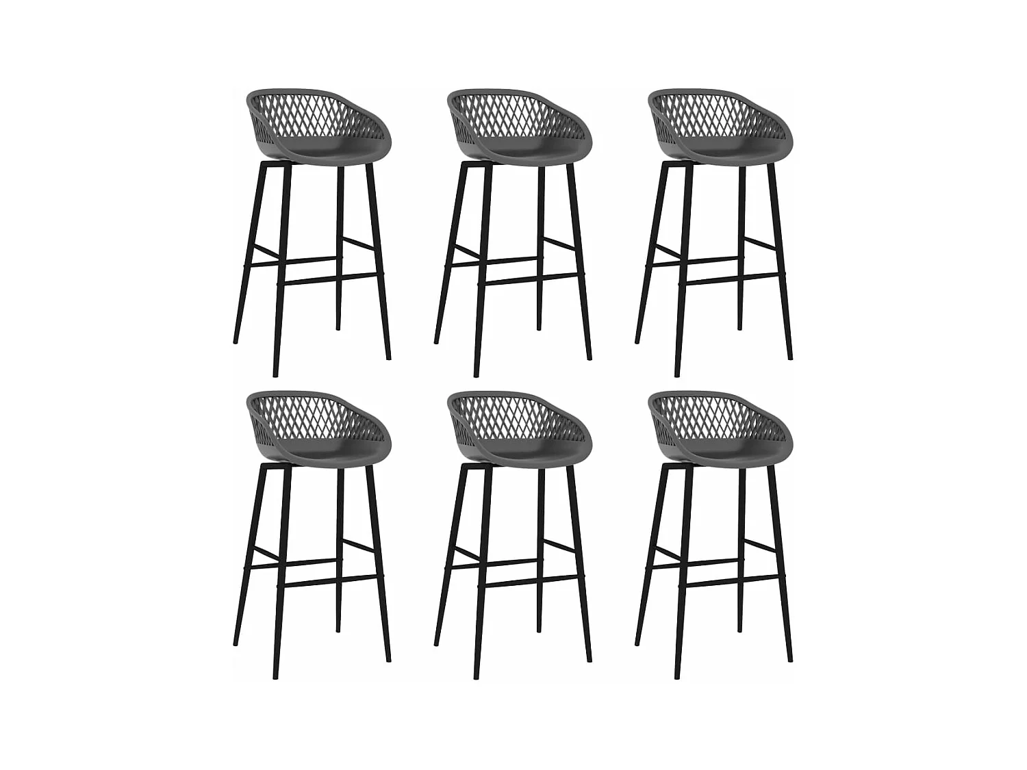 Ensemble de bar 7 pcs Noir et gris