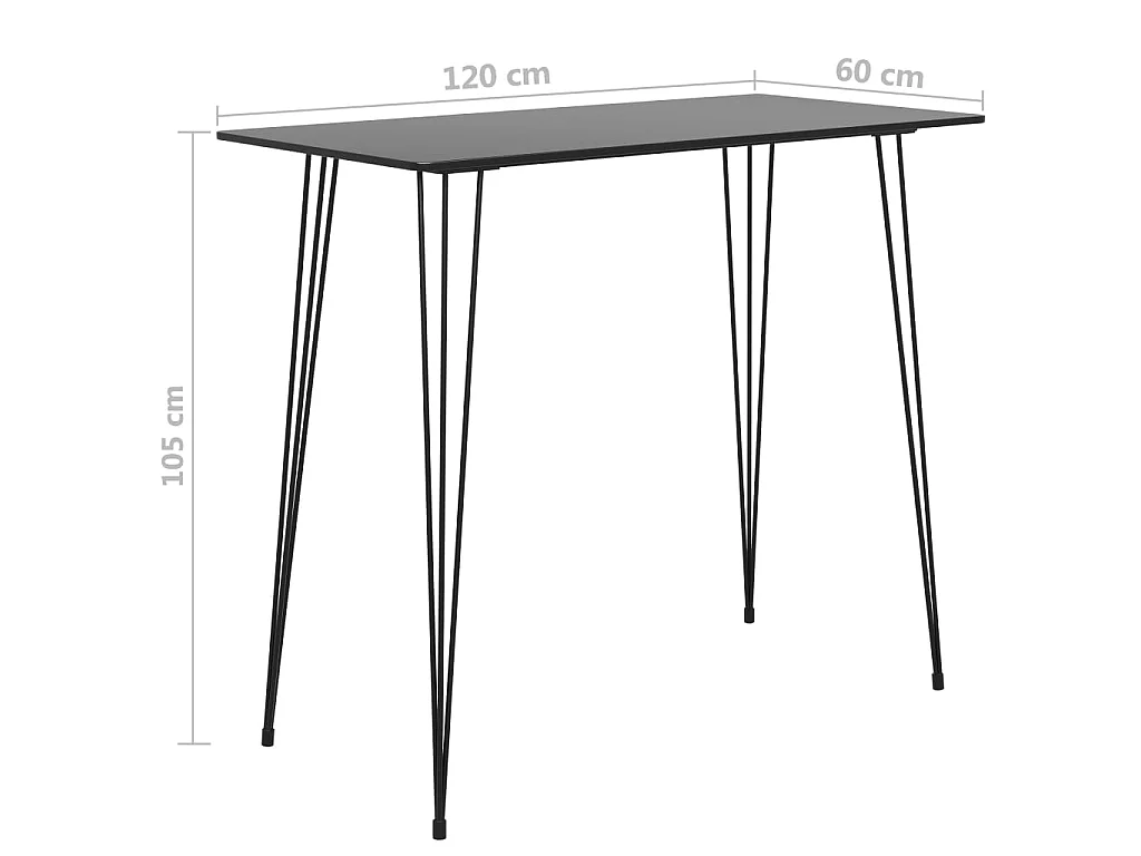 Ensemble de bar 7 pcs Noir et gris