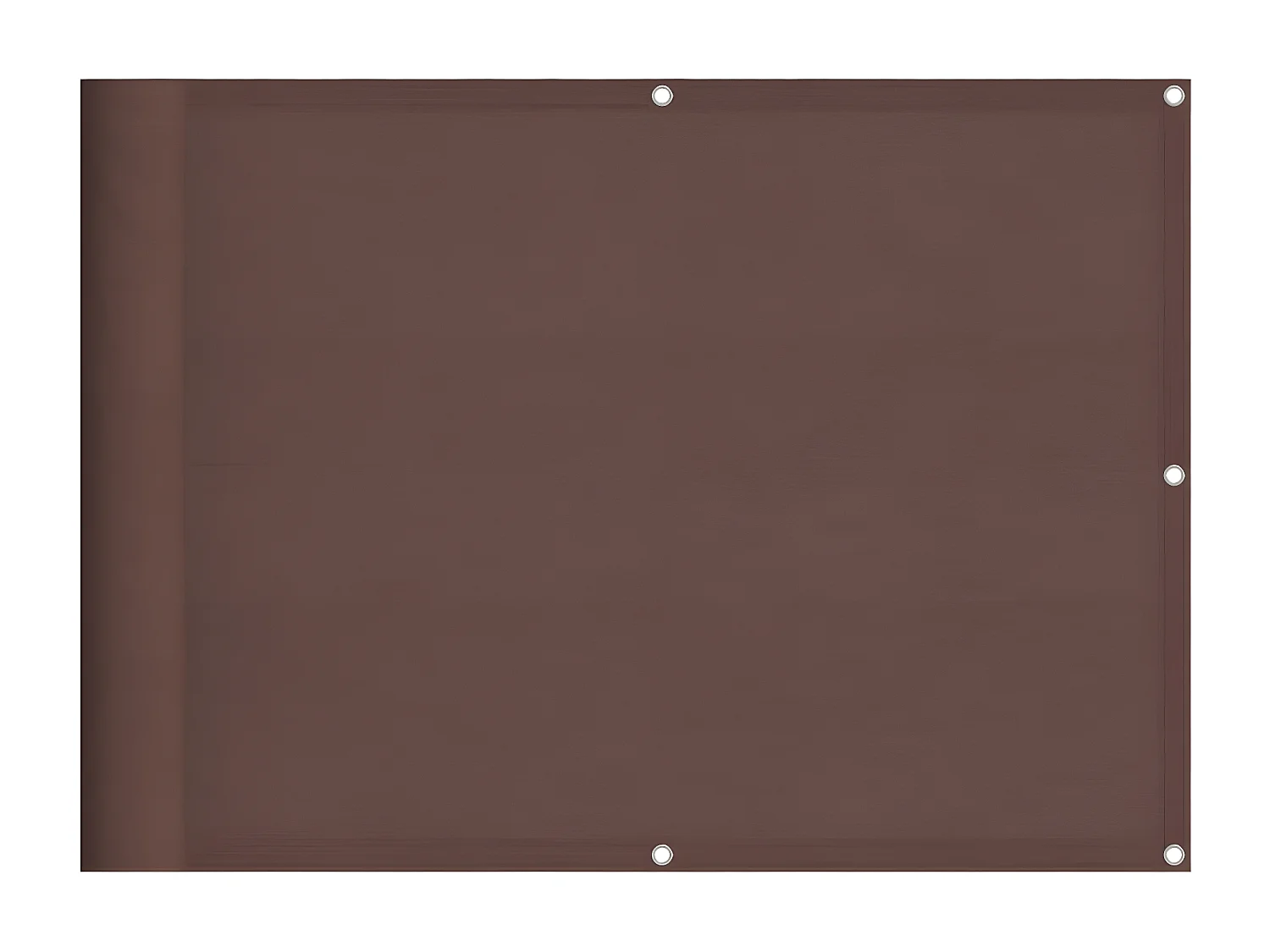 Écran de balcon marron 75x700 cm 100% polyester oxford