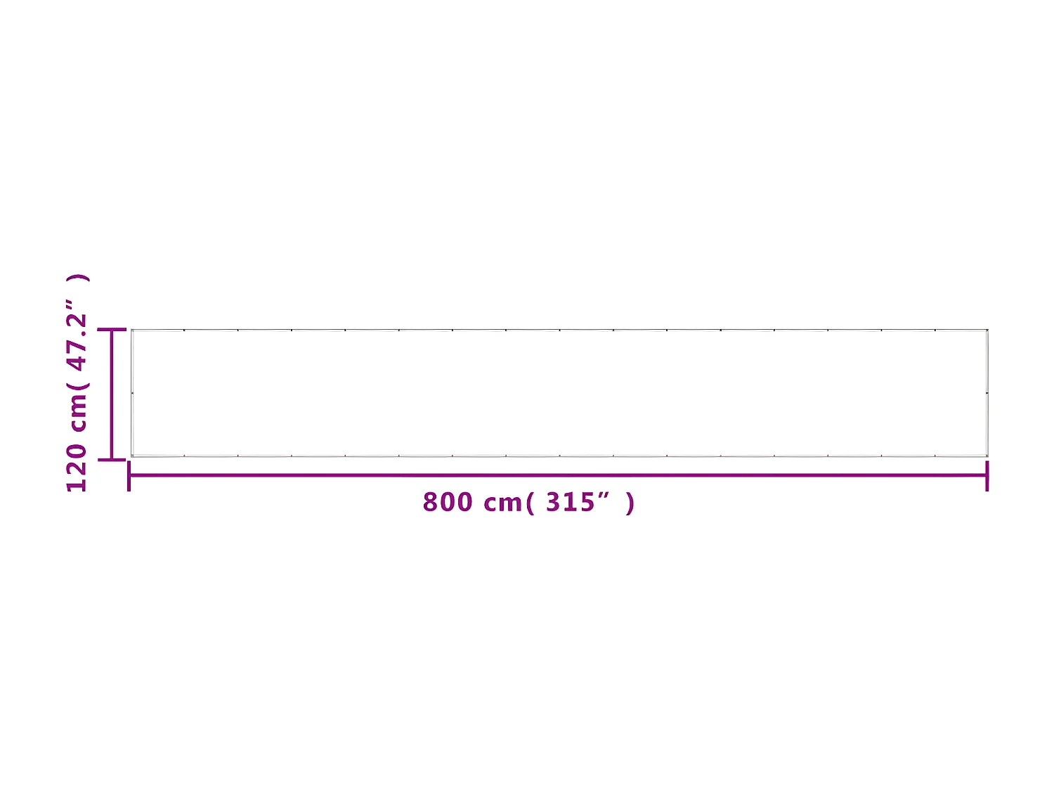 Écran de balcon crème 120x800 cm 100% polyester oxford