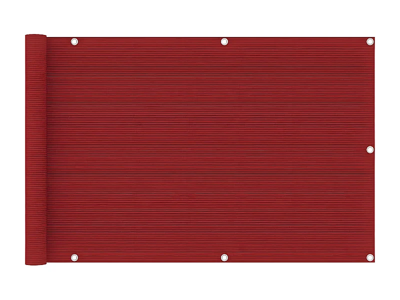 Écran de balcon Rouge 90x400 cm PEHD