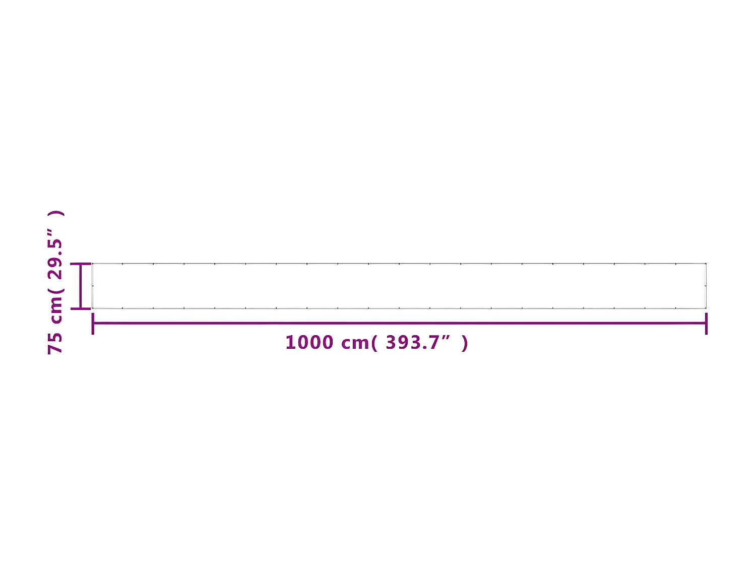 Écran de balcon bleu 75x1000 cm 100% polyester oxford