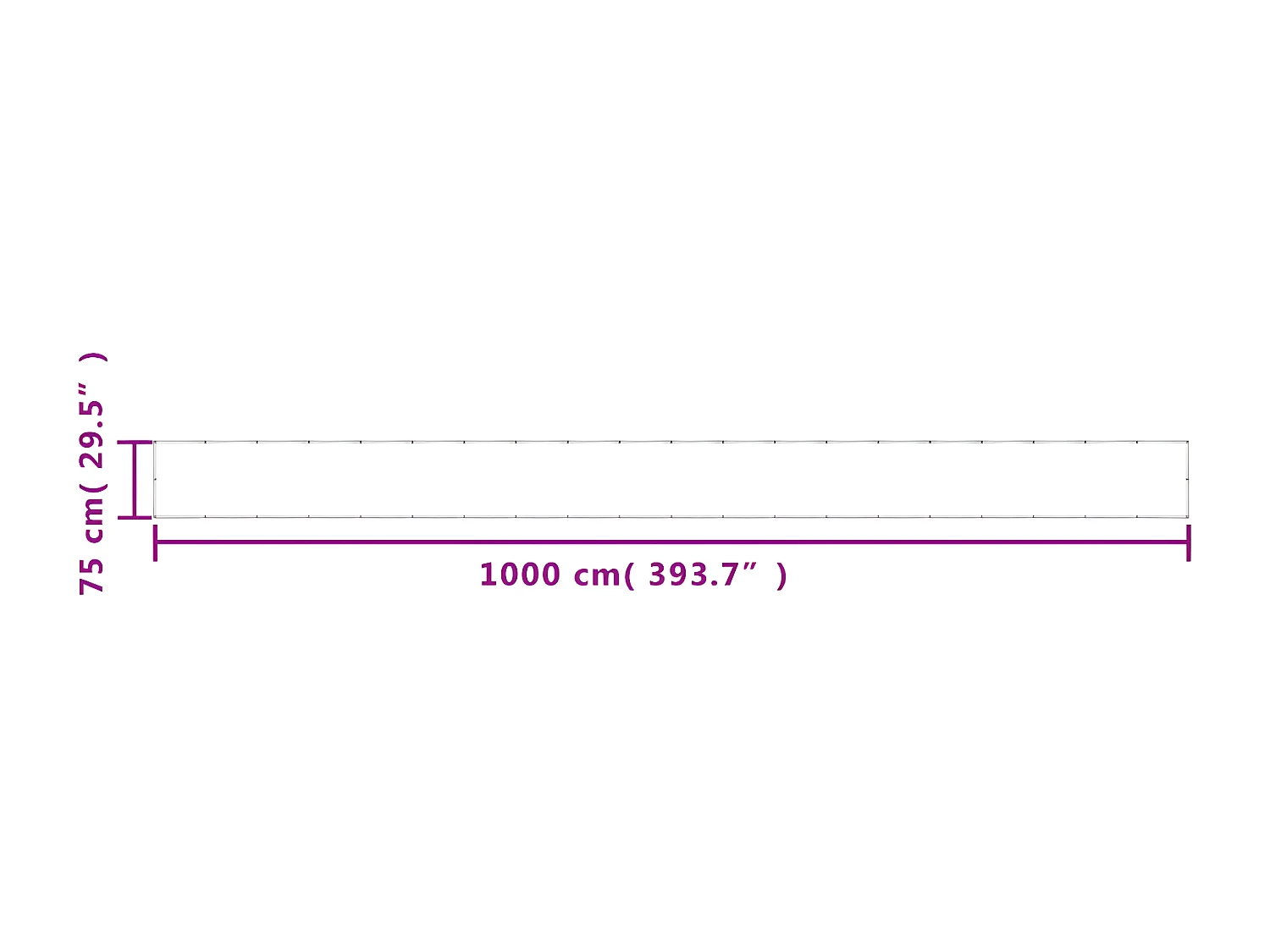 Écran de balcon crème 75x1000 cm 100% polyester oxford