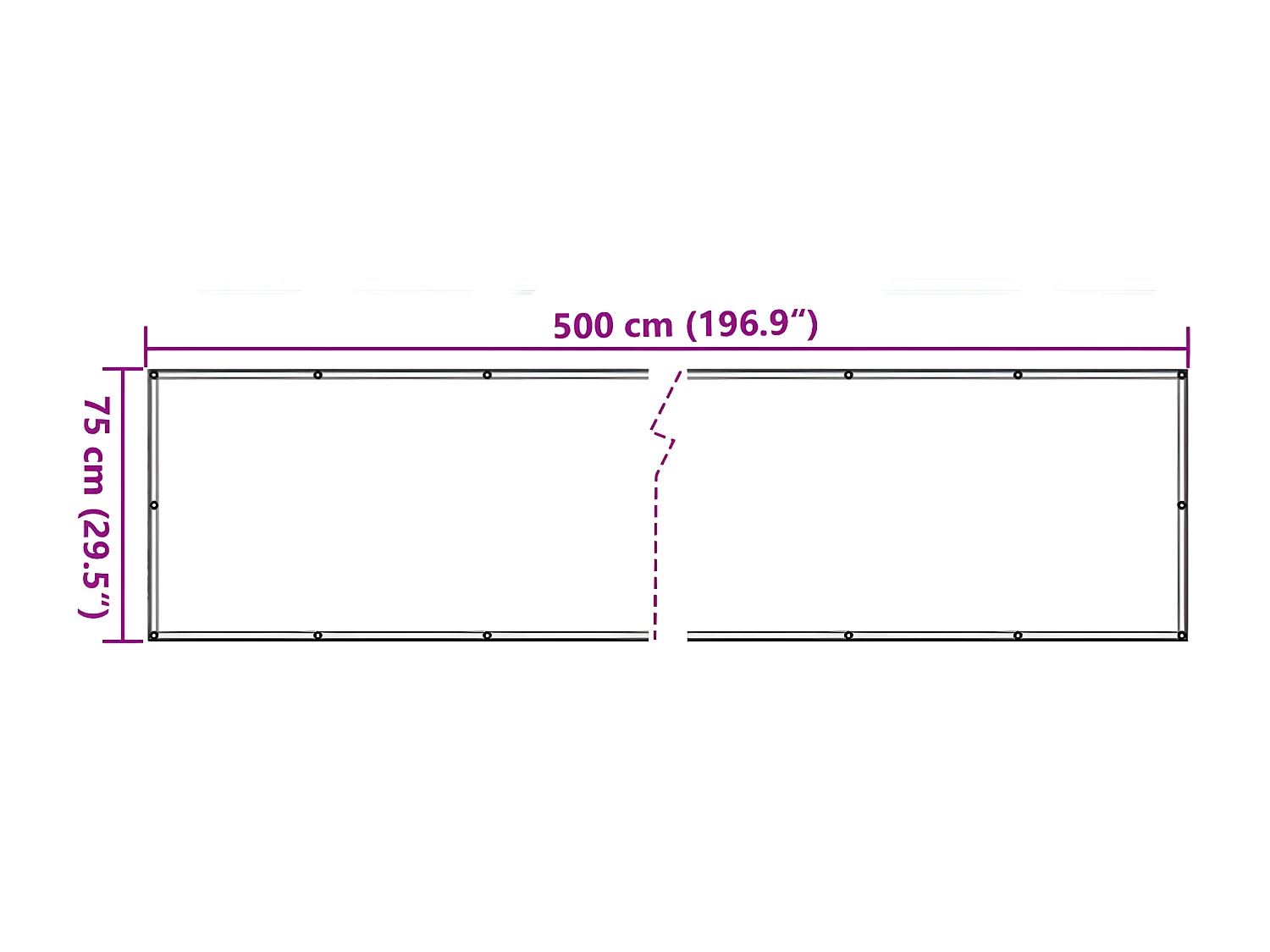 Tela de varanda 75x500 cm tecido Oxford bege