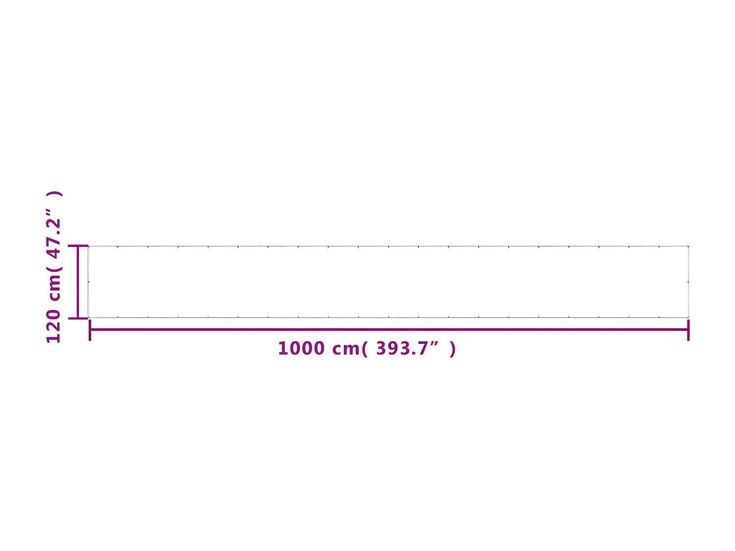 Écran de balcon bleu 120x1000 cm 100% polyester oxford