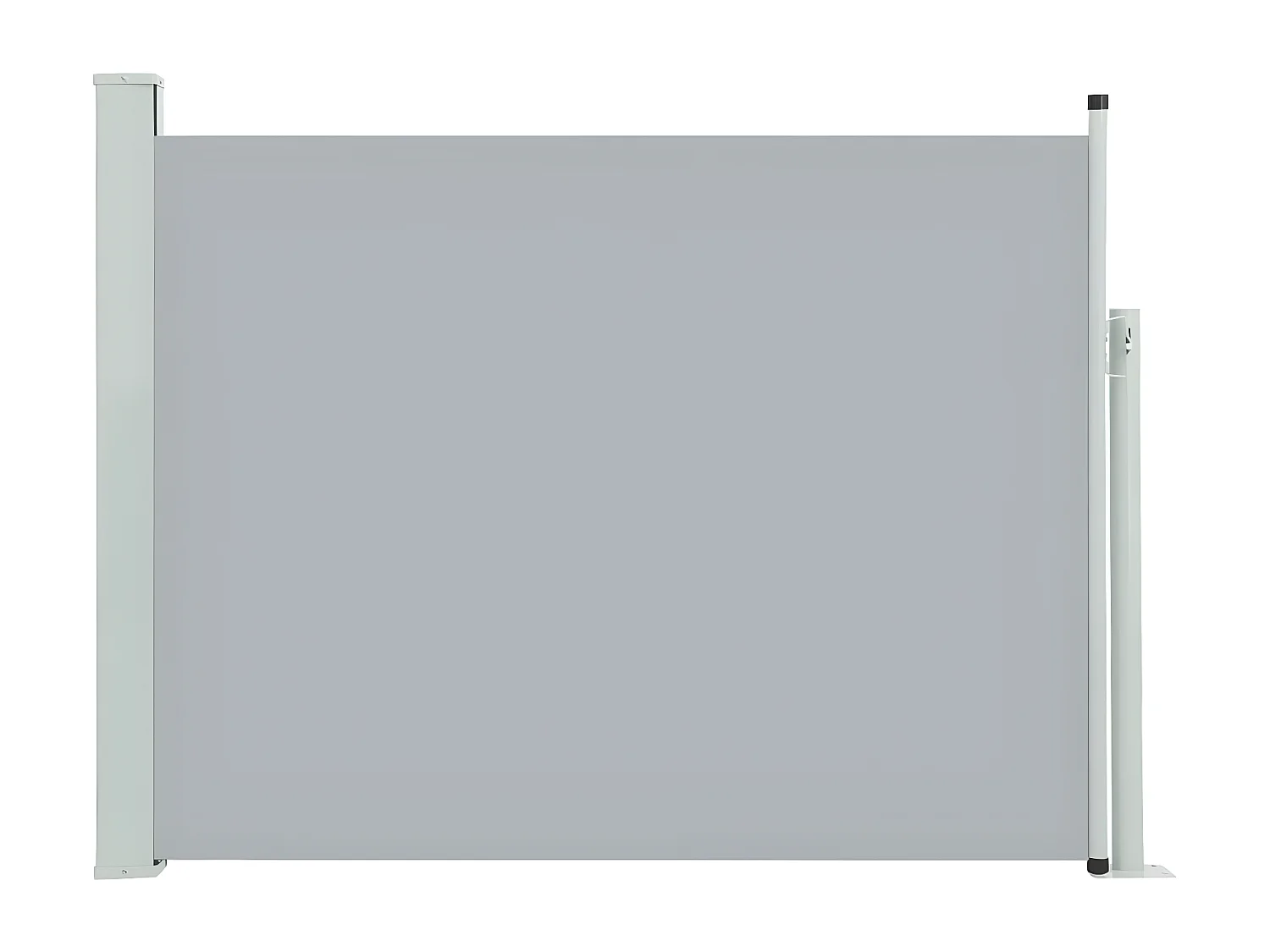 Toldo lateral retráctil de jardín gris 140x500 cm