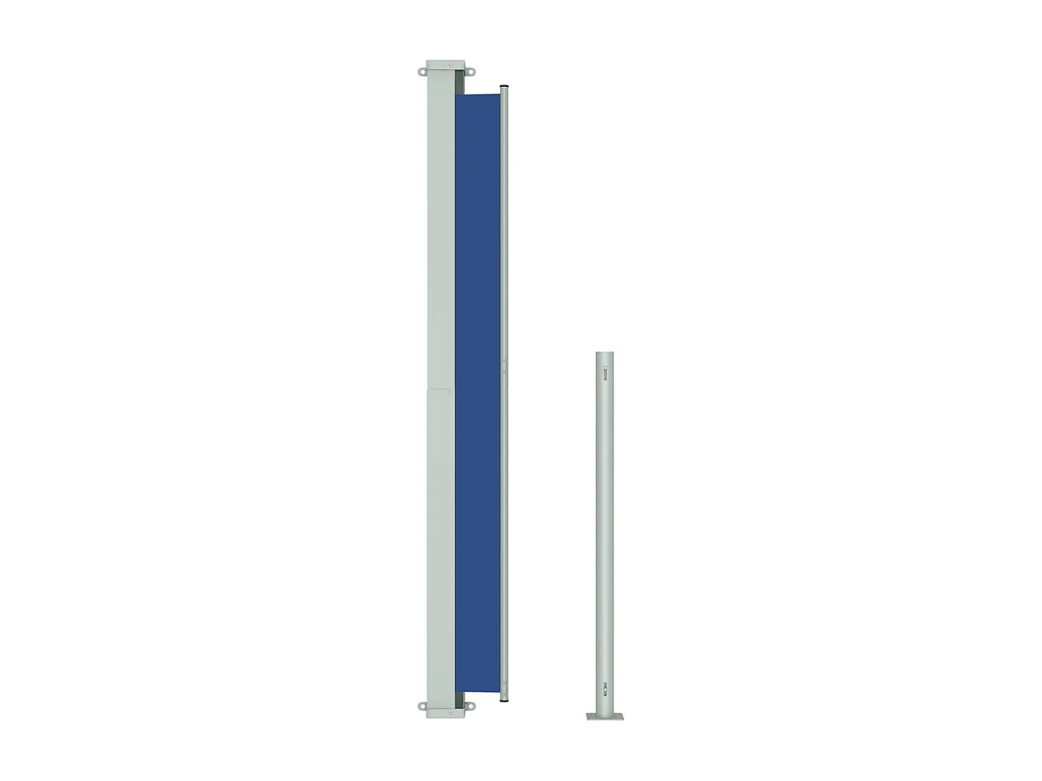 Auvent latéral rétractable de patio 180x500 cm Bleu