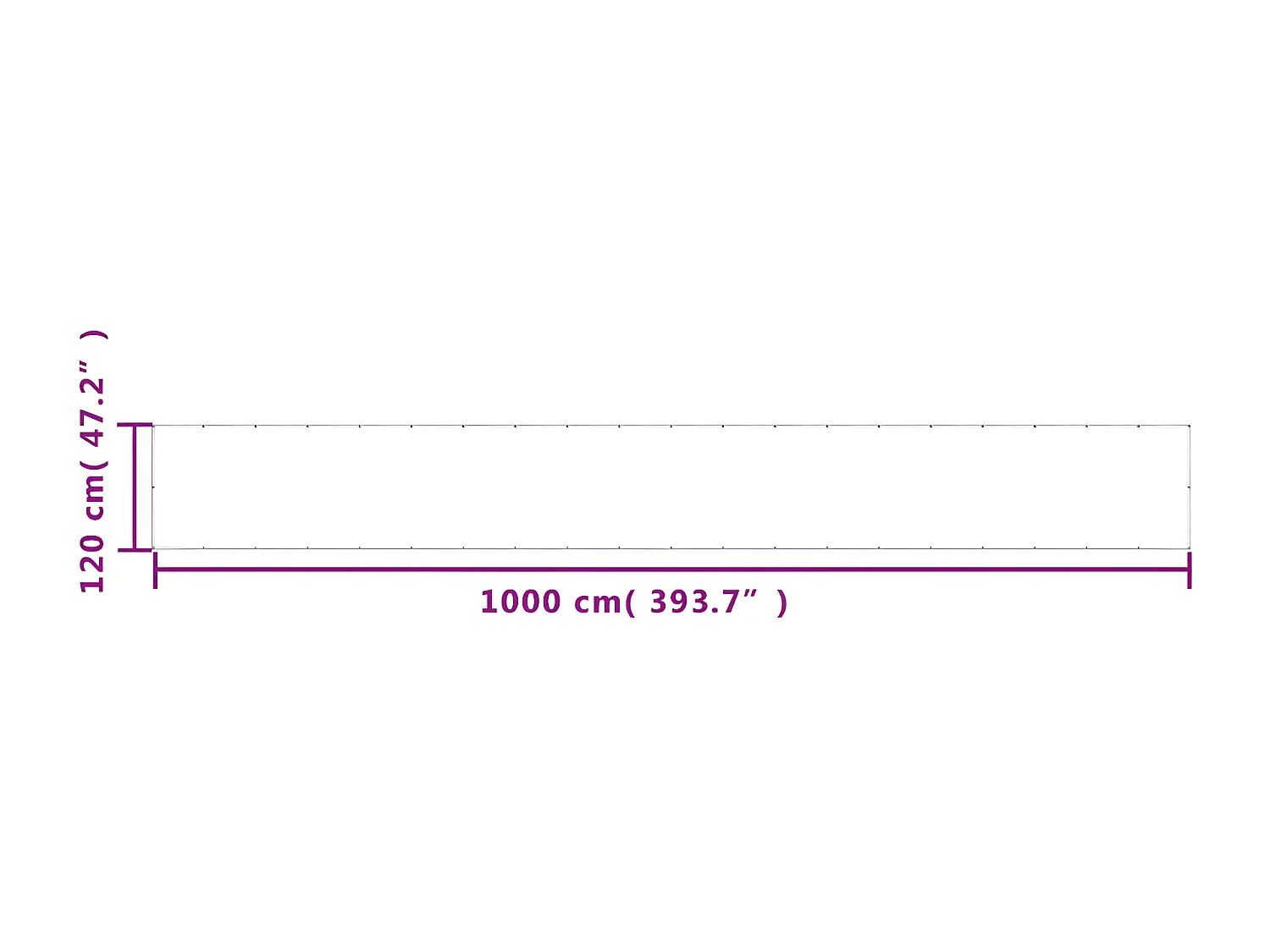 Tela de varanda 120x1000 cm 100% poliéster oxford bege