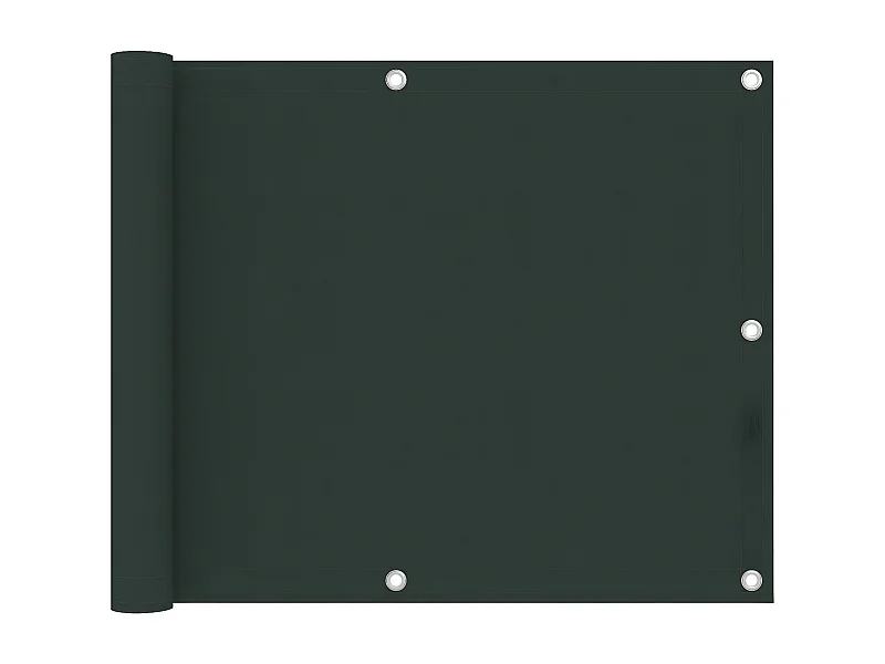 Écran de balcon Vert foncé 75x500 cm Tissu Oxford