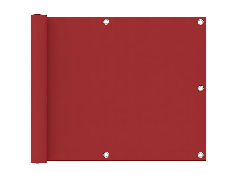 Écran de balcon Rouge 75x500 cm Tissu Oxford