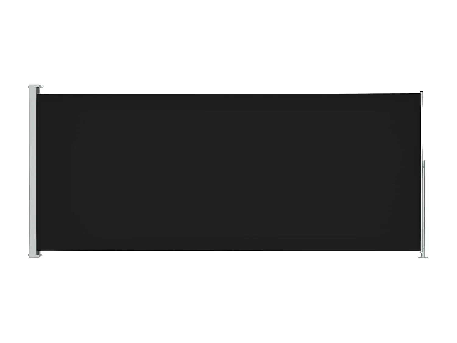 Auvent latéral rétractable de patio 180x500 cm Noir