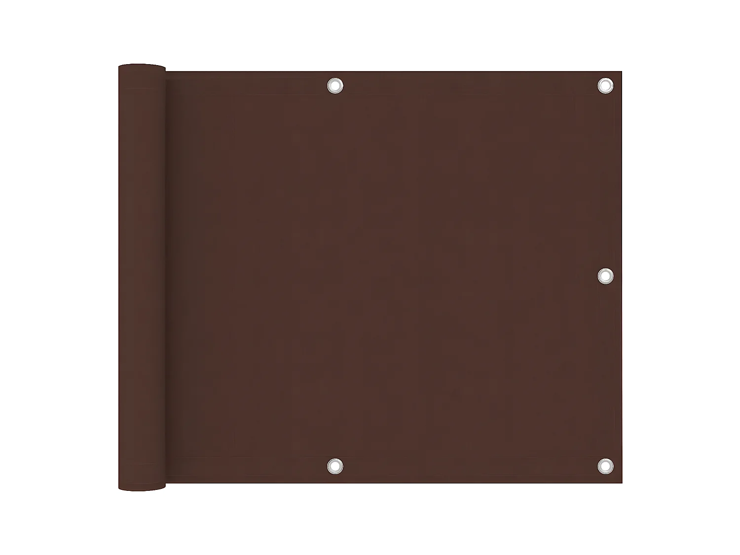 Écran de balcon Marron 75x500 cm Tissu Oxford