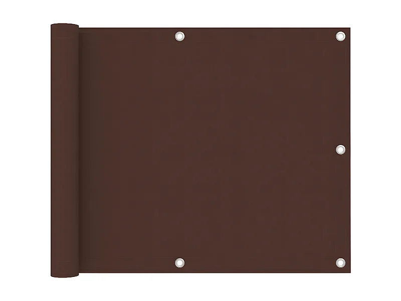 Écran de balcon Marron 75x500 cm Tissu Oxford