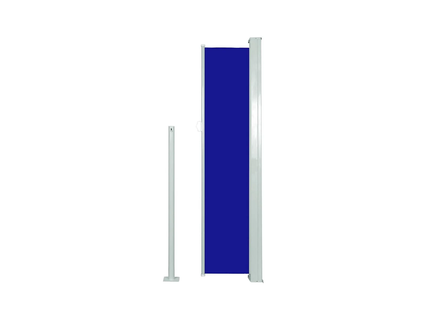 Toldo lateral retráctil de jardín azul 140x300 cm