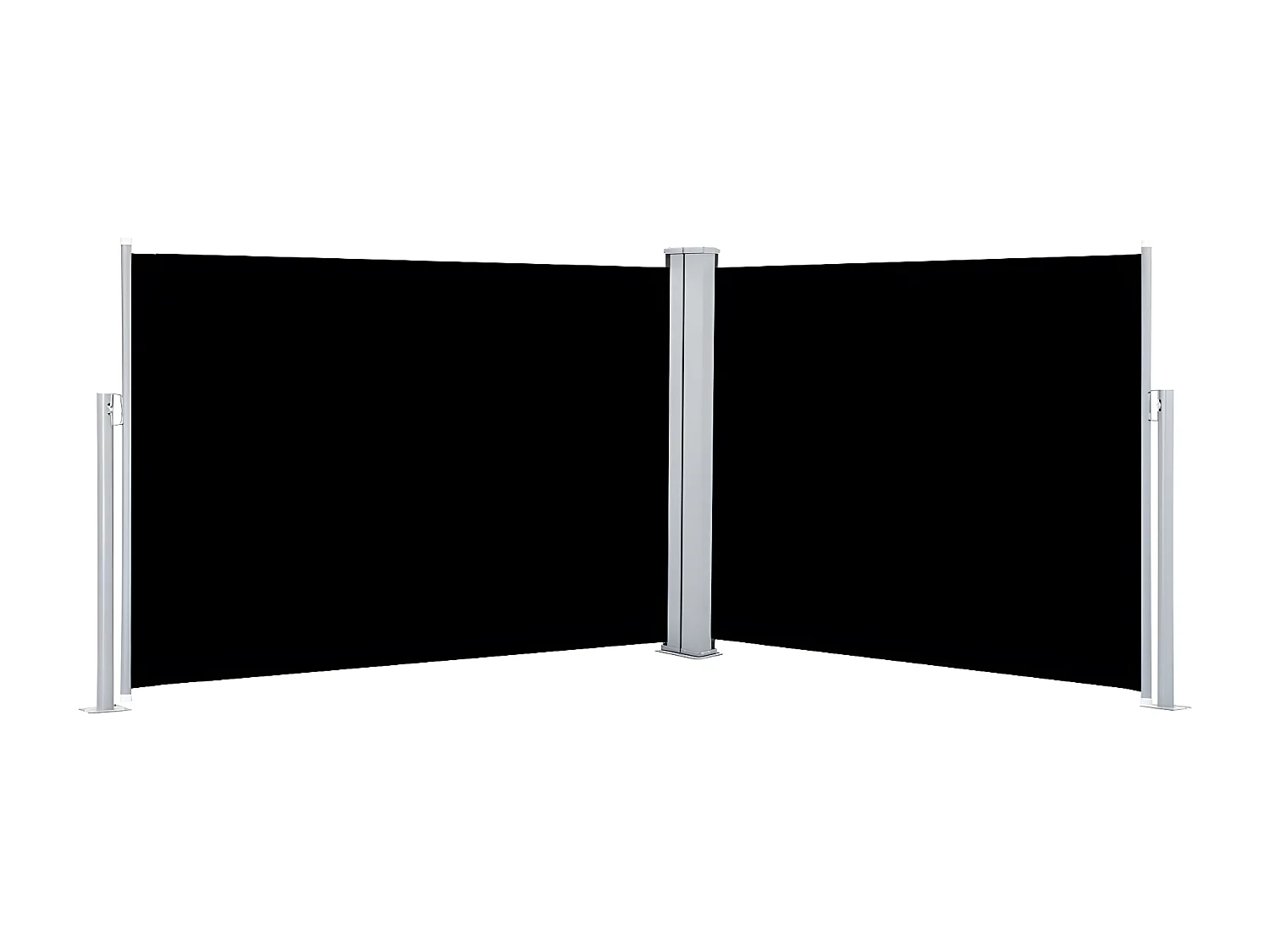 Auvent latéral rétractable Noir 100 x 1000 cm