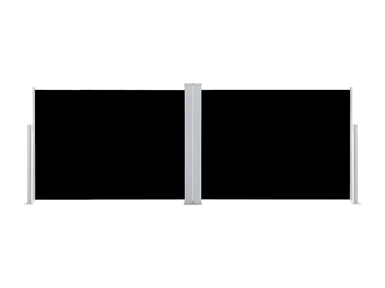 Auvent latéral rétractable Noir 100 x 1000 cm