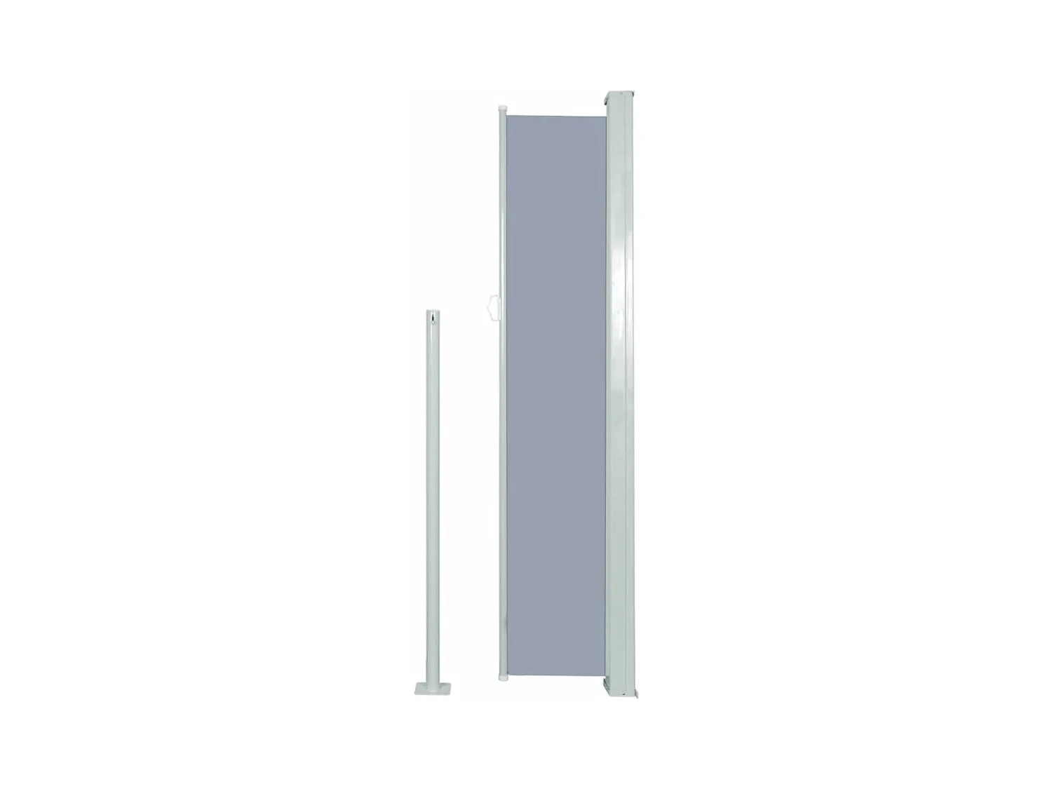 Toldo lateral retráctil de jardín gris160x300 cm