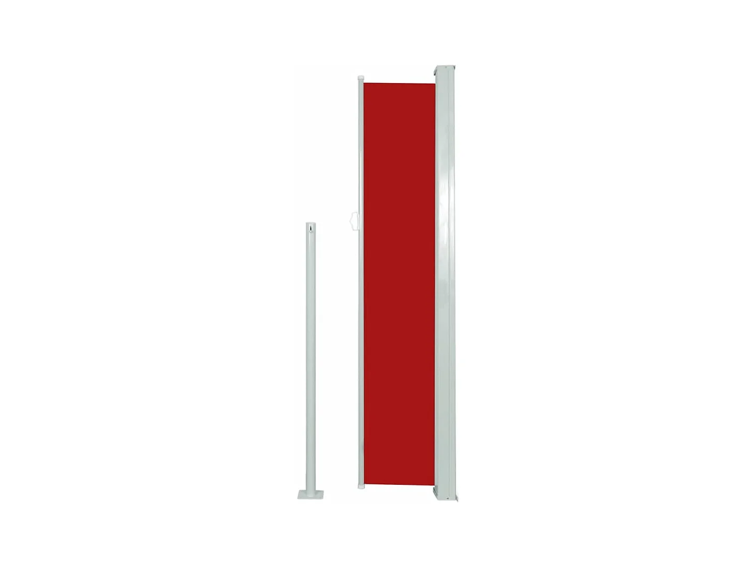 Toldo lateral retráctil de jardín rojo 160x300 cm