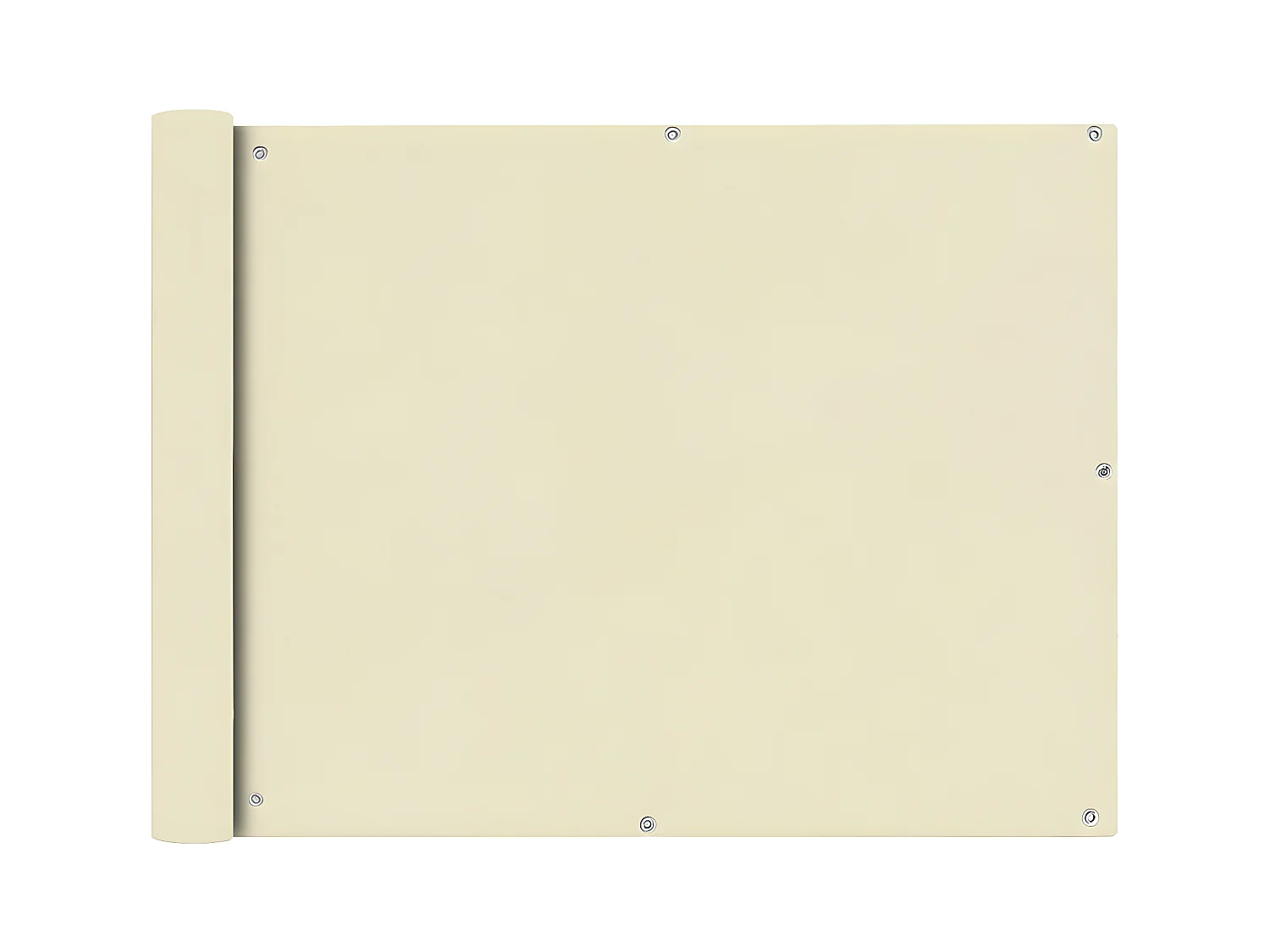 Écran de balcon en tissu Oxford 90x600 cm Crème