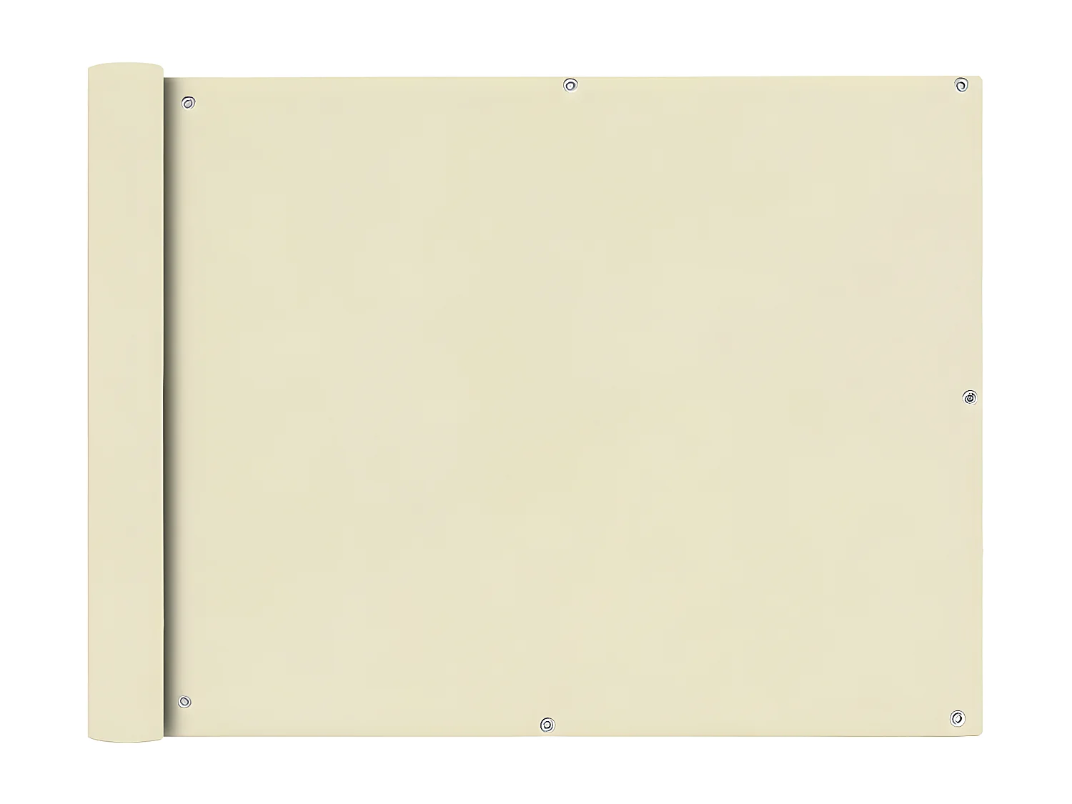 Écran de balcon en tissu Oxford 90x600 cm Crème