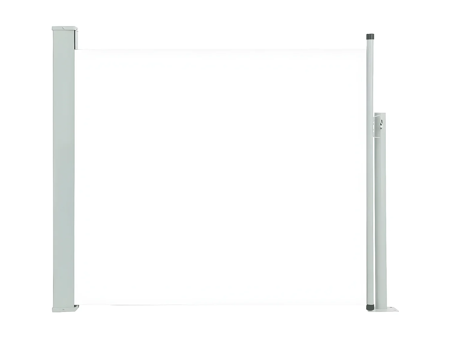 Auvent latéral rétractable de patio 100x300 cm Crème