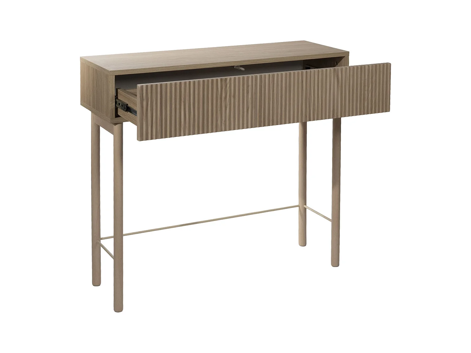 Consola con cajón - de pie - 90 cm - color roble aceitado - NOLIE