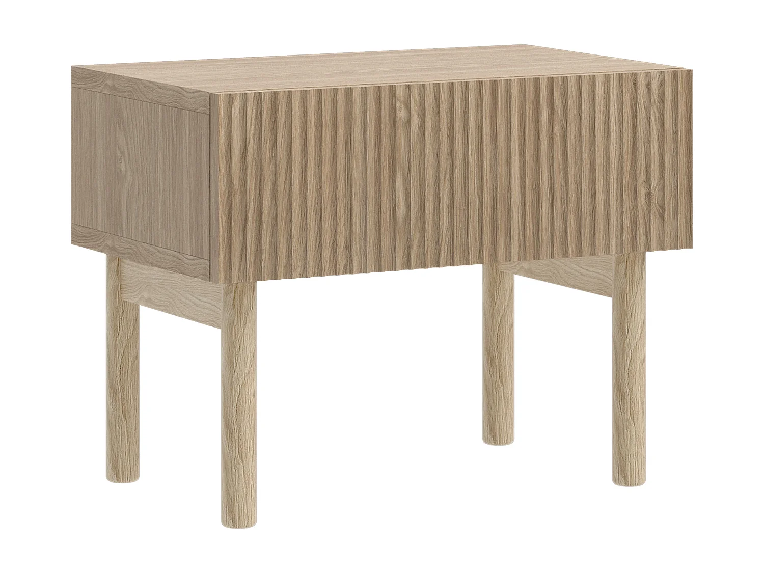 Nachtkastje met lade - staand - 50 cm - geolied eikenhoutkleur - NOLIE