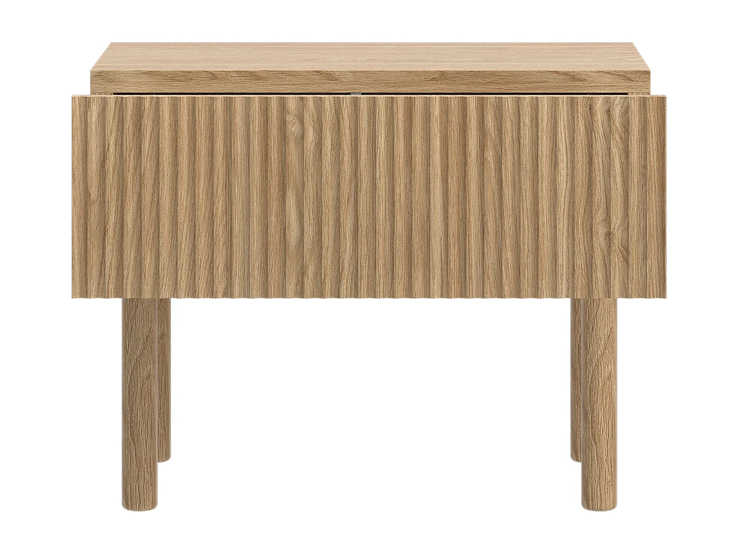 Nachtkastje met lade - staand - 50 cm - geolied eikenhoutkleur - NOLIE