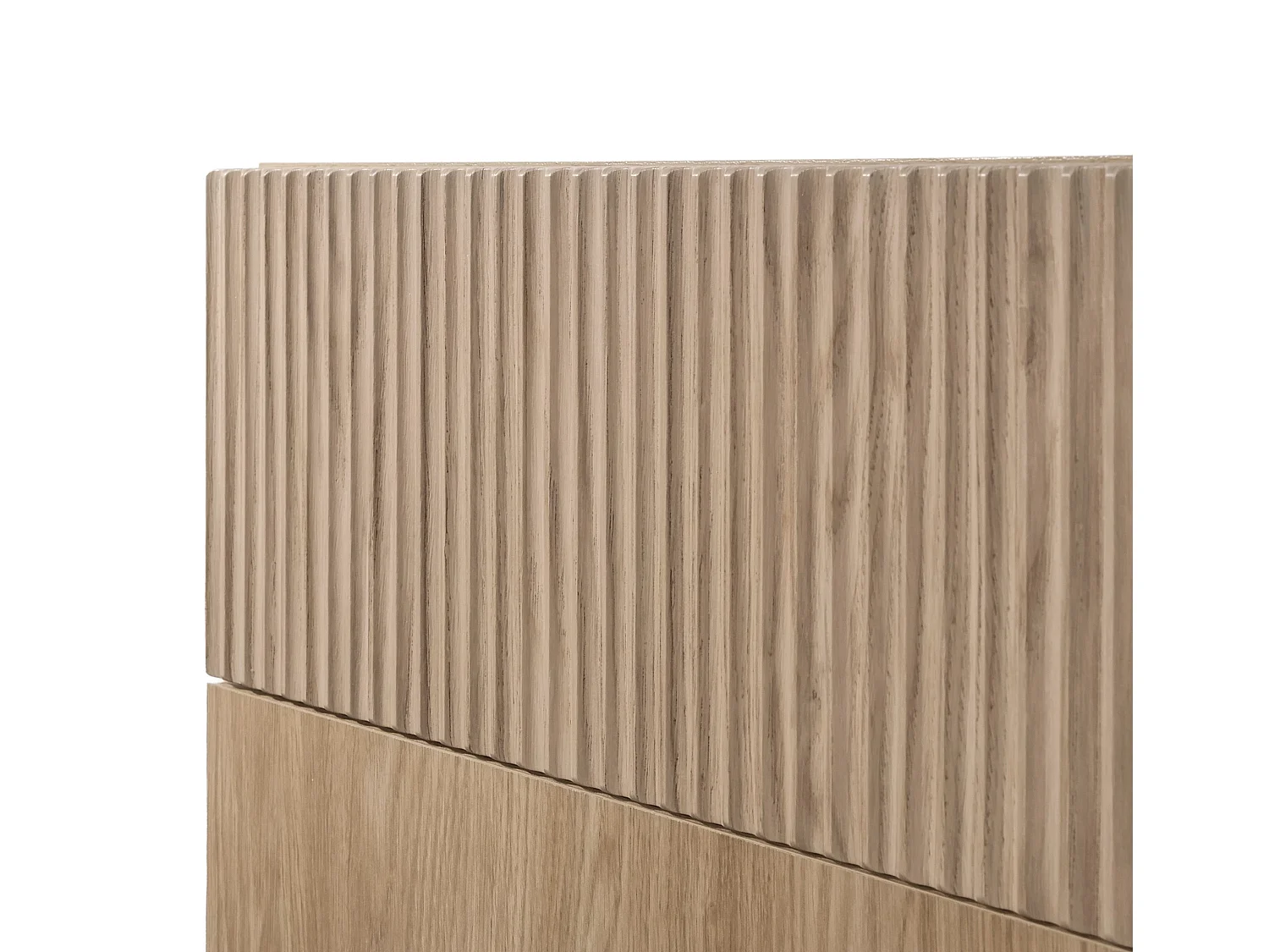 Table de chevet avec tiroir - debout - 50 cm - couleur de bois chêne huilé - NOLIE