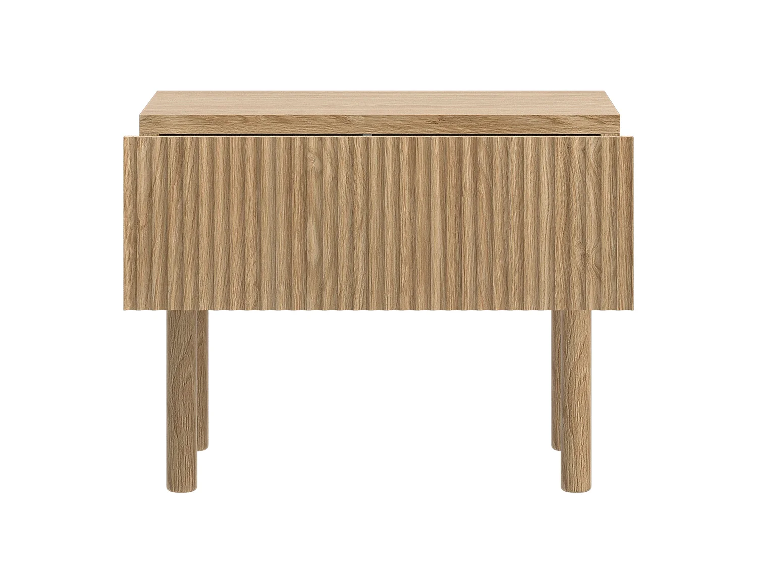 Nachtkastje met lade - staand - 50 cm - geolied eikenhoutkleur - NOLIE