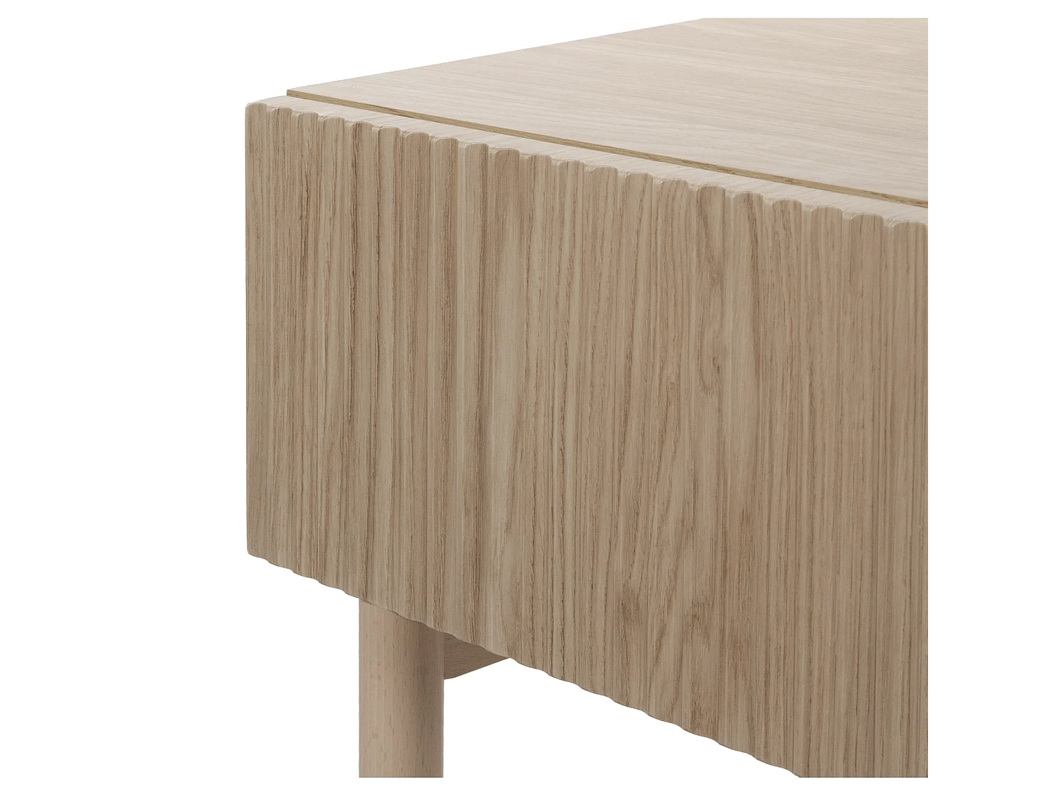 Nachtkastje met lade - staand - 50 cm - geolied eikenhoutkleur - NOLIE
