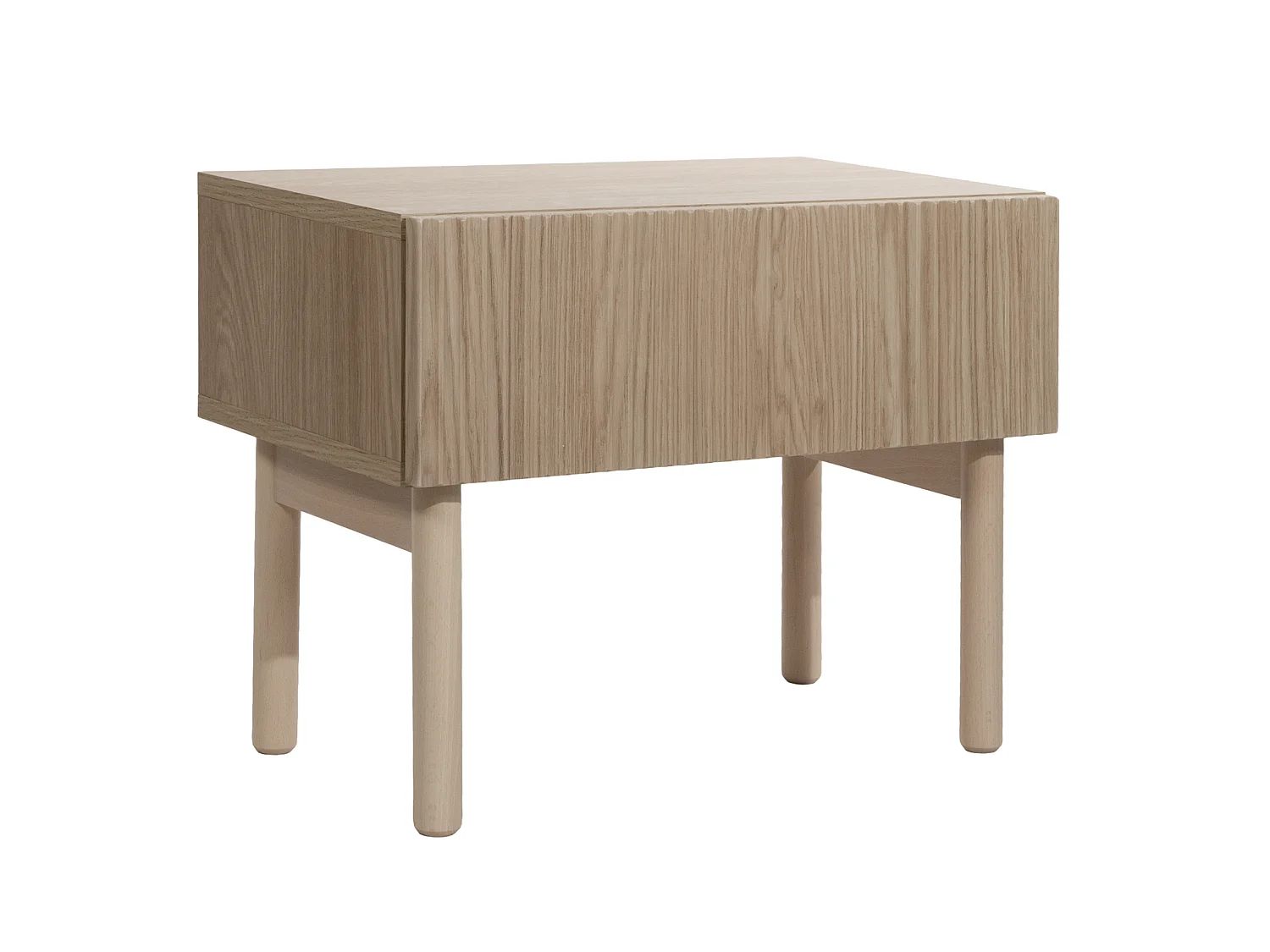 Nachtkastje met lade - staand - 50 cm - geolied eikenhoutkleur - NOLIE