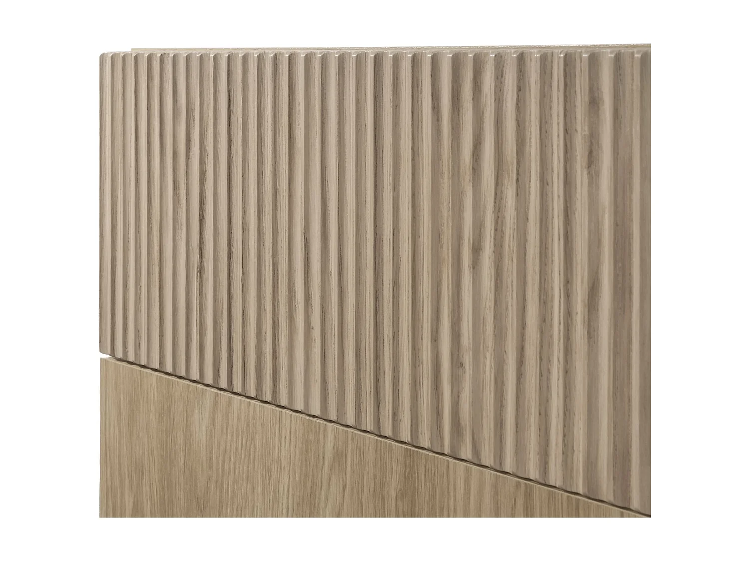 Commode à deux portes et deux tiroirs - 100 cm - couleur de bois chêne huilé - NOLIE