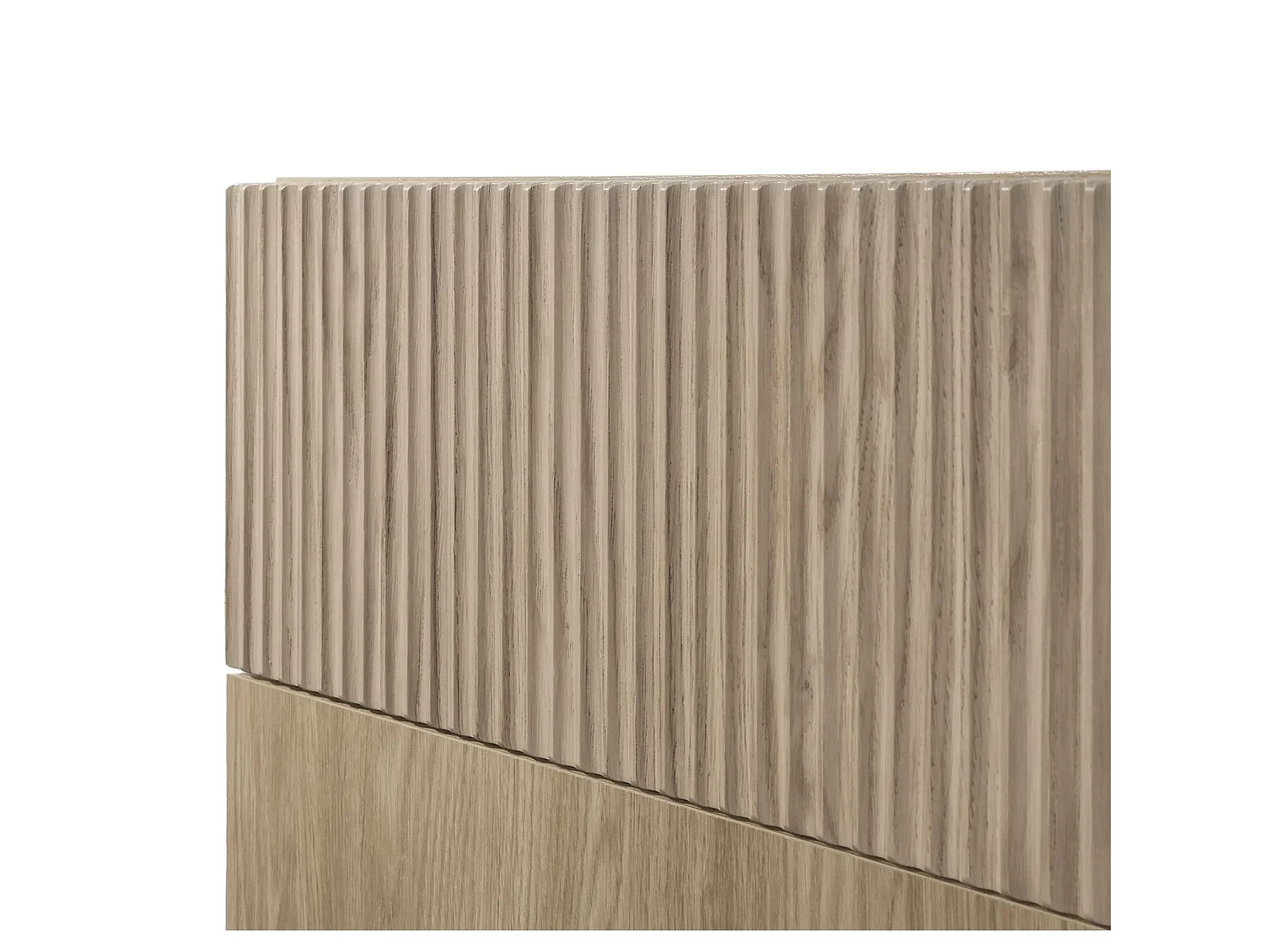 Commode à deux portes et deux tiroirs - 100 cm - couleur de bois chêne huilé - NOLIE