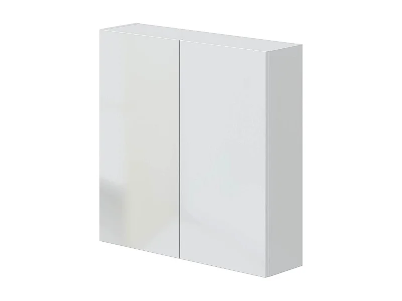 Armoire suspendue de salle de bain 60 cm avec 2 portes coloris blanc - Longueur 60 x Profondeur 16 x Hauteur 60 cm