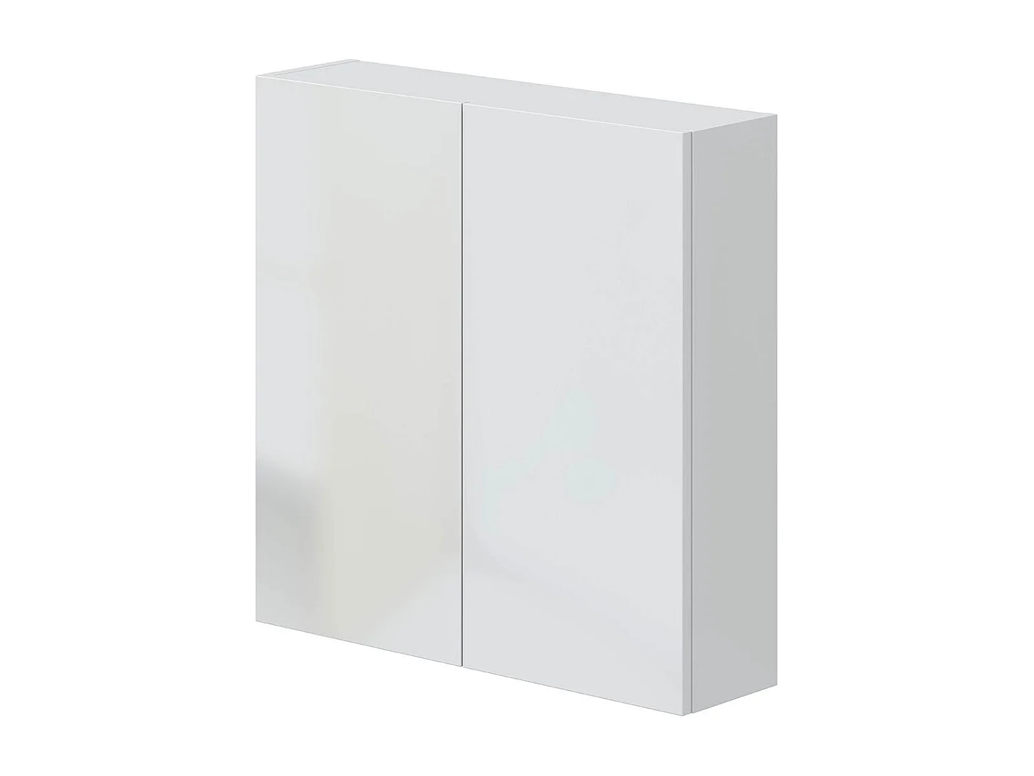Armoire suspendue de salle de bain 60 cm avec 2 portes coloris blanc - Longueur 60 x Profondeur 16 x Hauteur 60 cm