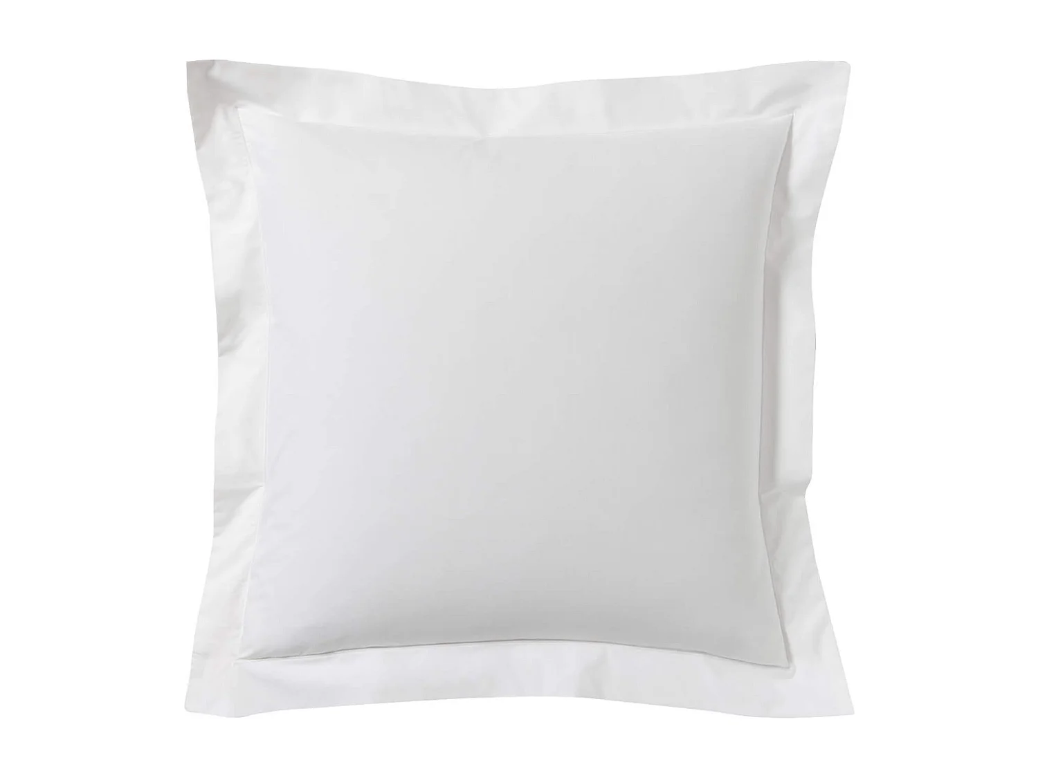 Lot de 2 taies d'oreillers percale blanc 65x65