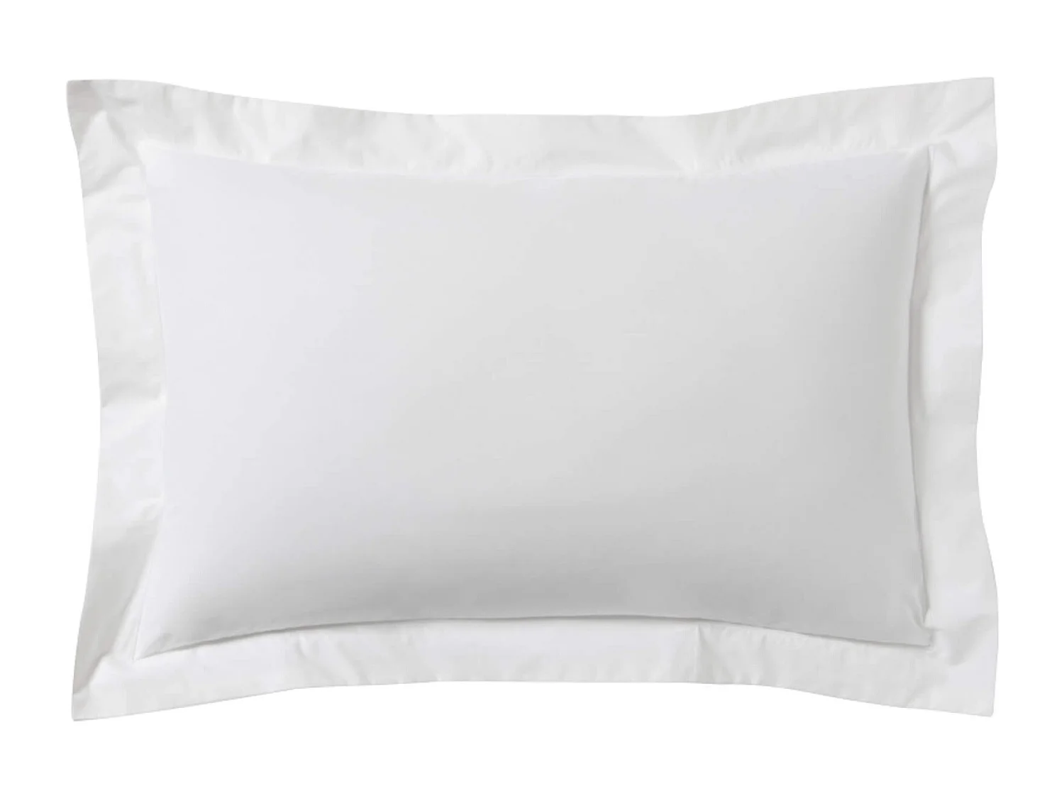 Lot de 2 taies d'oreillers percale blanc 50x70
