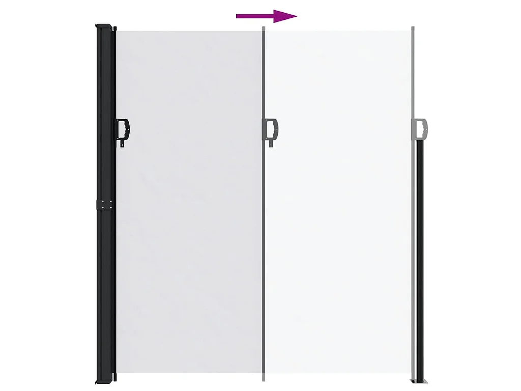 Toldo lateral retráctil blanco 220x300 cm