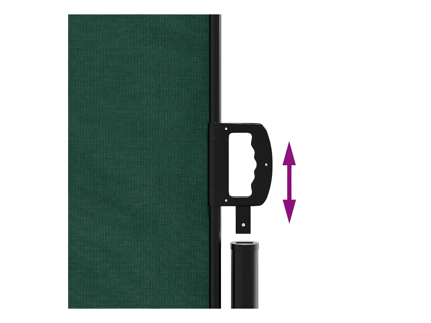 Auvent latéral rétractable vert foncé 220x300 cm