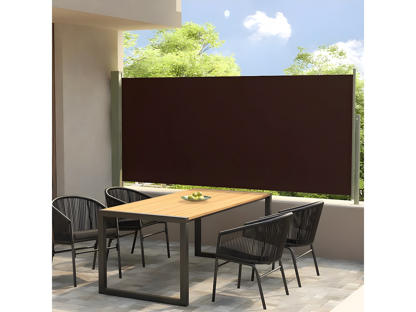 Auvent Latéral Rétractable Anthracite 117x300 Cm - Parasol