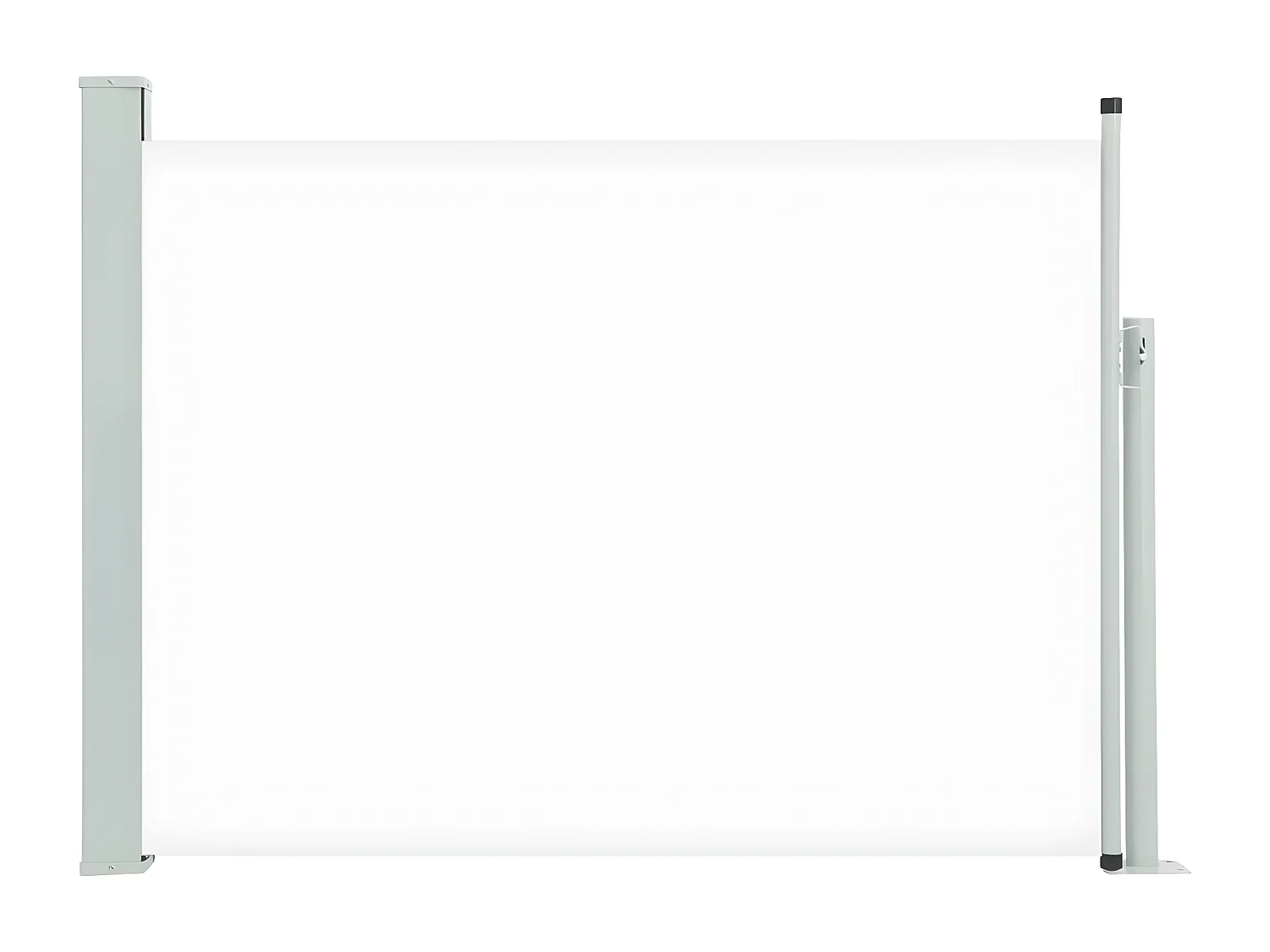 Auvent latéral rétractable de patio 100x500 cm Crème