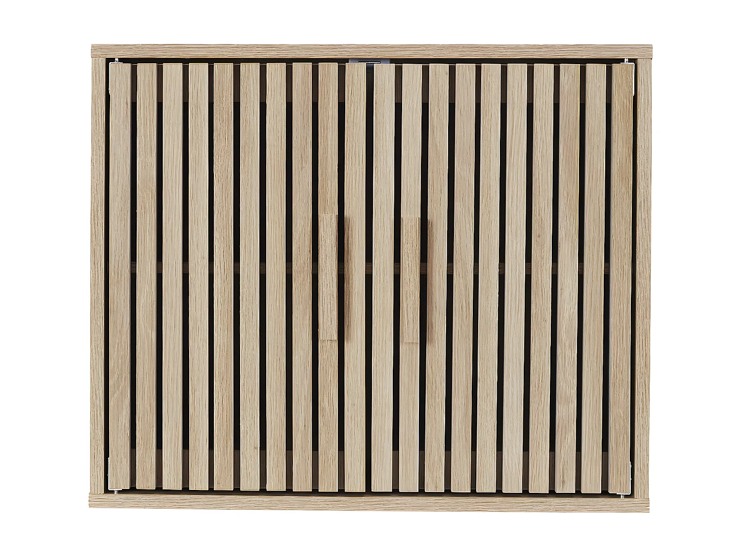 PAJAN - Armoire Murale 2 Portes Effet Bois avec Tasseaux